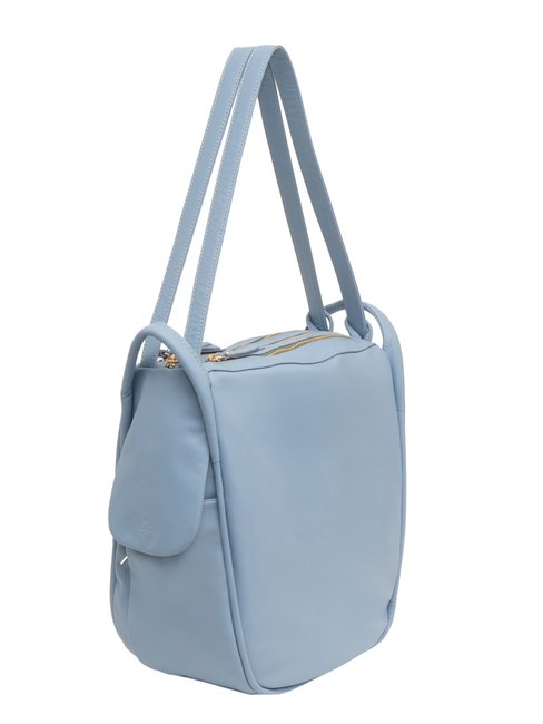 TRIO Sac à dos en cuir nappa bleu ciel - Sacs pour Femme