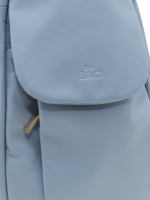 TRIO Sac à dos en cuir nappa bleu ciel - Sacs pour Femme