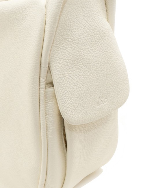 TRIO  Sac à dos en cuir martelé blanc - Sacs pour Femme