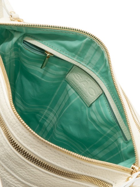 TRIO  Sac à dos en cuir martelé blanc - Sacs pour Femme