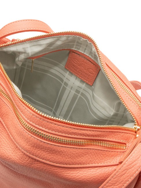 TRIO  Sac à dos en cuir martelé saumon - Sacs pour Femme