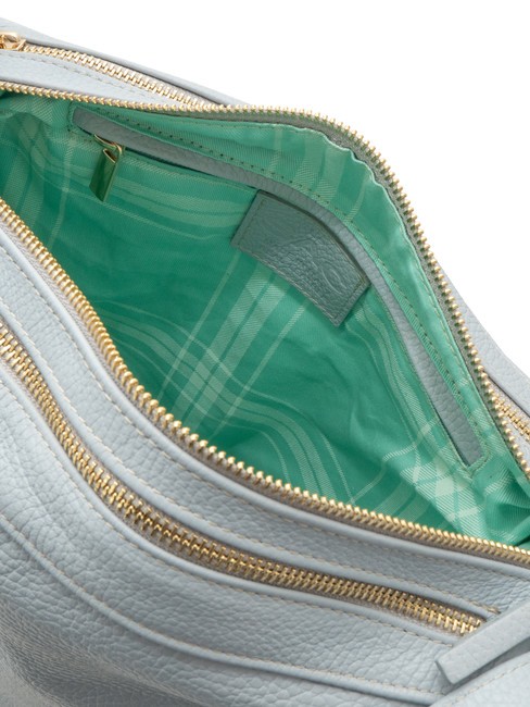 TRIO  Sac à dos en cuir martelé bleu poudre - Sacs pour Femme