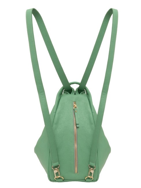 TRIO  Sac à dos en cuir martelé vert - Sacs pour Femme
