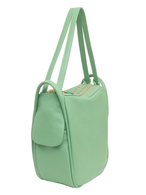 TRIO  Sac à dos en cuir martelé vert - Sacs pour Femme