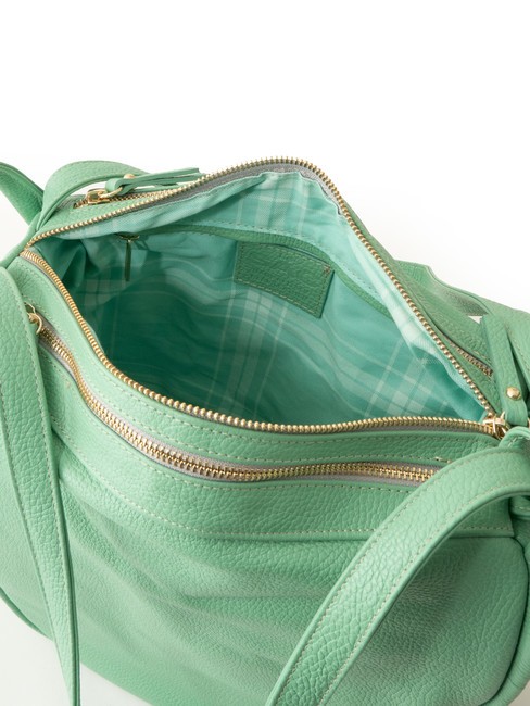 TRIO  Sac à dos en cuir martelé vert - Sacs pour Femme