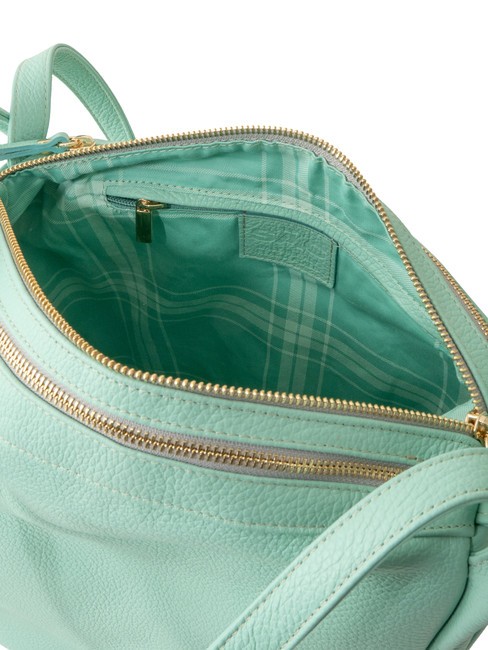 TRIO  Sac à dos en cuir martelé vert aqua clair - Sacs pour Femme