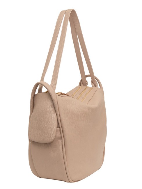 TRIO  Sac à dos en cuir martelé rose - Sacs pour Femme