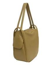 LESAC TRIO  Sac à dos en cuir martelé moutarde - Sacs pour Femme - 3