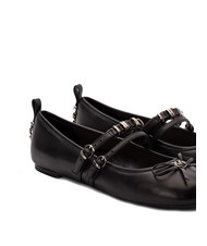 PINKO GIOIA Ballerines en cuir à deux brides limousine noire - Chaussures Femme - 4