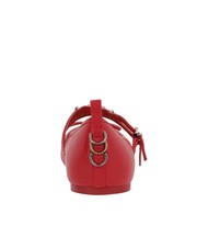 PINKO GIOIA Ballerines en cuir à deux brides rouge - Chaussures Femme - 4