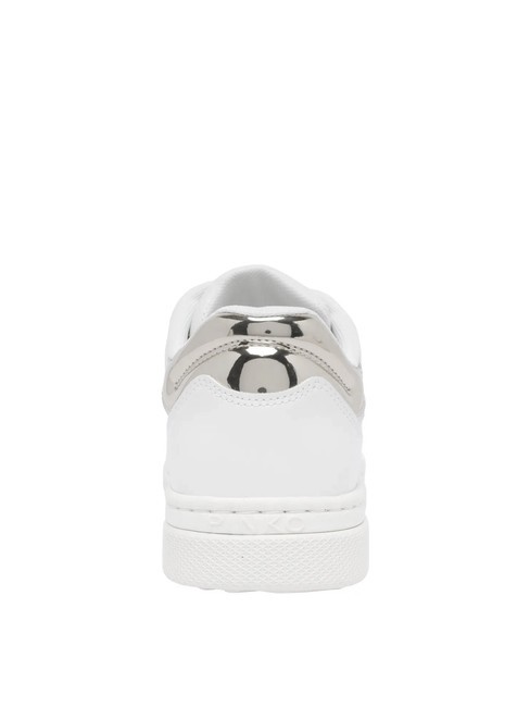 MANDY Senakers en cuir blanc/argent - Chaussures Femme