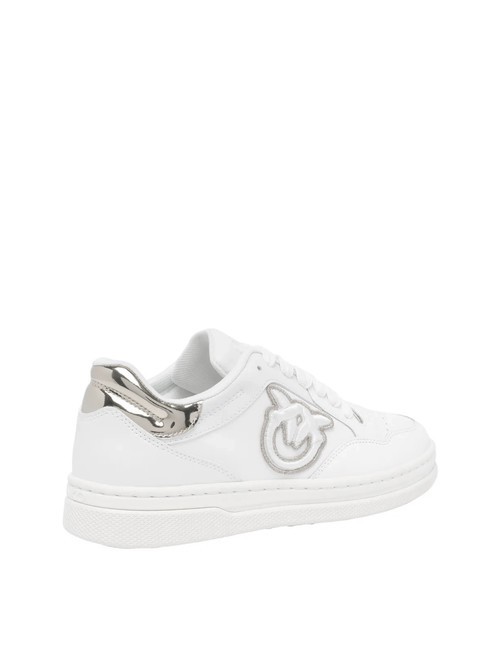 MANDY Senakers en cuir blanc/argent - Chaussures Femme