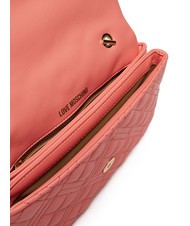 LOVE MOSCHINO QUILTED Petit sac bandoulière corail - Sacs pour Femme - 4
