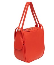 LESAC TRIO Sac à dos en cuir nappa rouge30 - Sacs pour Femme - 3