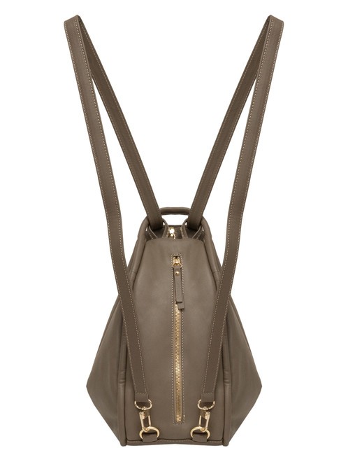 TRIO Sac à dos en cuir nappa boue - Sacs pour Femme