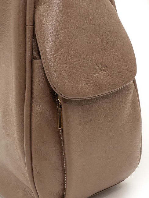 TRIO Sac à dos en cuir nappa brun - Sacs pour Femme