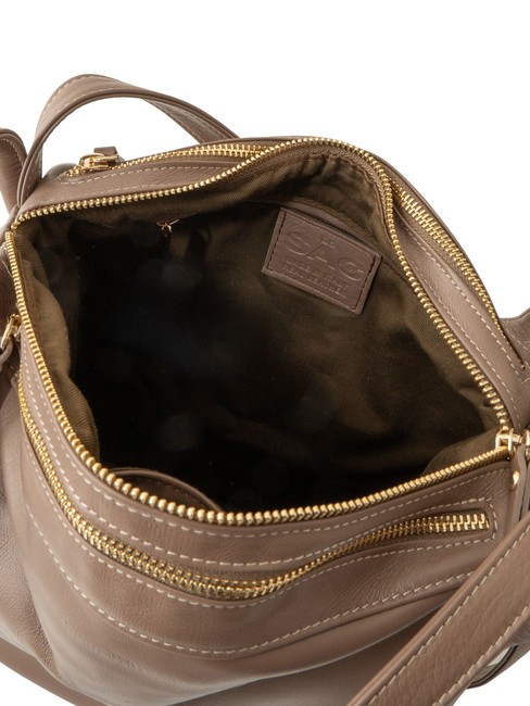 TRIO Sac à dos en cuir nappa brun - Sacs pour Femme