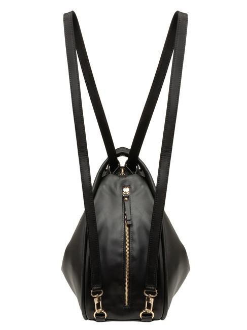 TRIO Sac &agrave; dos en cuir nappa noir19 - Sacs pour Femme