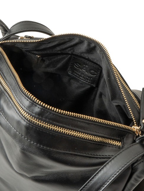 TRIO Sac &agrave; dos en cuir nappa noir19 - Sacs pour Femme