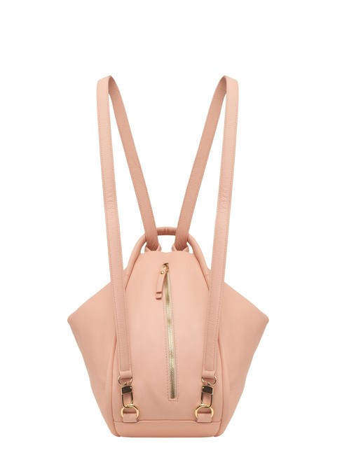 TRIO Sac à dos en cuir nappa rose poussiéreux - Sacs pour Femme