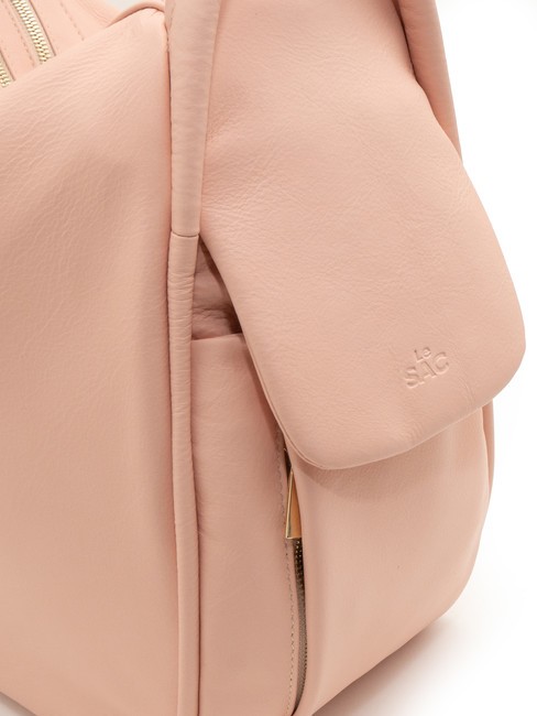 TRIO Sac à dos en cuir nappa rose poussiéreux - Sacs pour Femme