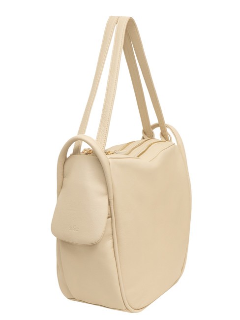 TRIO Sac à dos en cuir nappa beige - Sacs pour Femme