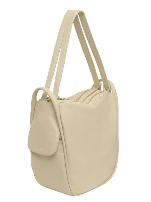 TRIO Sac à dos en cuir nappa crème - Sacs pour Femme