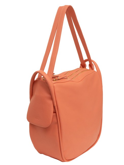 TRIO Sac à dos en cuir nappa saumon foncé - Sacs pour Femme