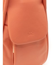 LESAC TRIO Sac à dos en cuir nappa saumon foncé - Sacs pour Femme - 7