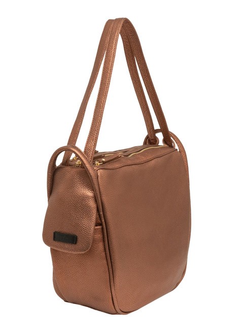 TRIO Sac à dos en cuir métallisé bronze - Sacs pour Femme