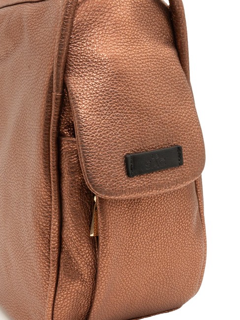 TRIO Sac à dos en cuir métallisé bronze - Sacs pour Femme