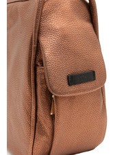 LESAC TRIO Sac à dos en cuir métallisé bronze - Sacs pour Femme - 7