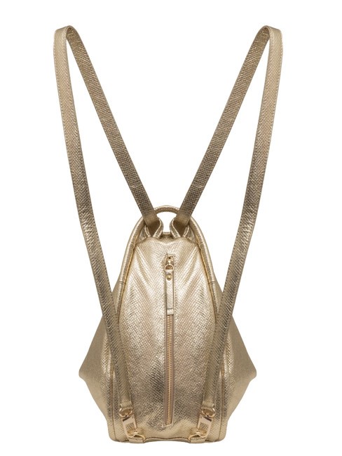 TRIO Sac à dos en cuir métallisé or - Sacs pour Femme