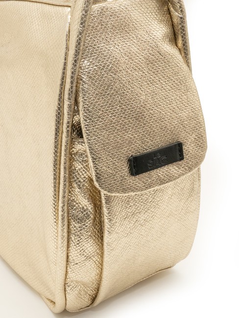 TRIO Sac à dos en cuir métallisé or - Sacs pour Femme