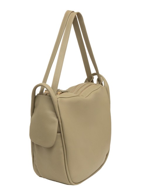 TRIO  Sac à dos en cuir martelé colombe - Sacs pour Femme