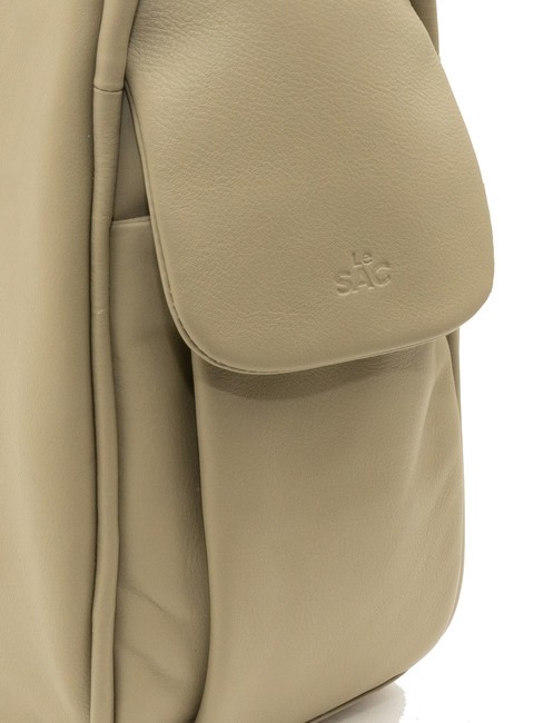 TRIO  Sac à dos en cuir martelé colombe - Sacs pour Femme