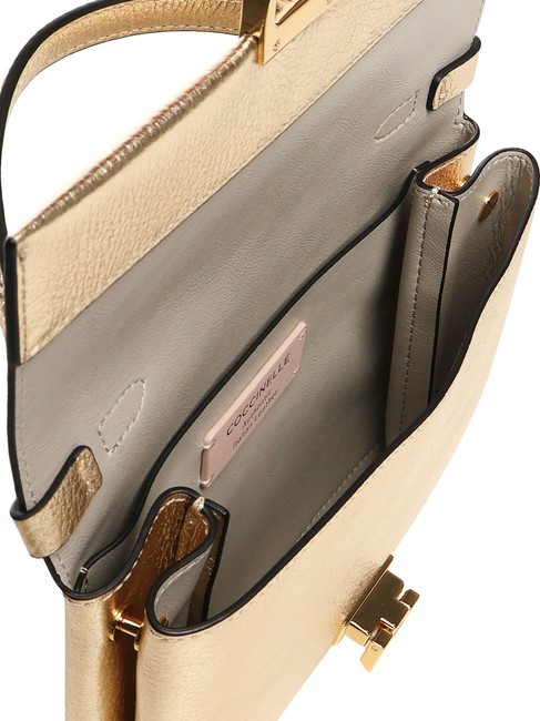 ARLETTIS Mini sac en cuir textur&eacute; d'or - Sacs pour Femme