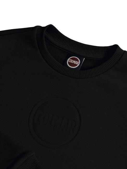 CONNECTIVE Sweat-shirt à col rond avec logo noir - Pulls molletonnés