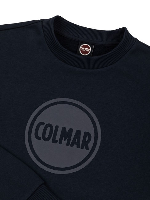 CONNECTIVE Sweat-shirt à col rond avec logo bleu marine - Pulls molletonnés