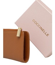 COCCINELLE METALLIC SOFT Petit portefeuille en cuir peaux - Portefeuilles Femme - 3