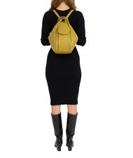 LESAC TRIO  Sac à dos en cuir martelé moutarde - Sacs pour Femme - 5