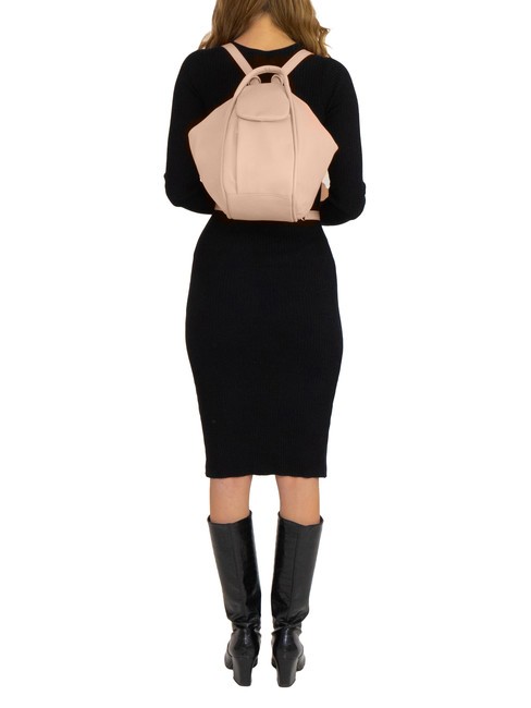 TRIO  Sac à dos en cuir martelé rose - Sacs pour Femme