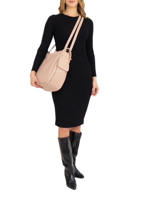 TRIO  Sac à dos en cuir martelé rose - Sacs pour Femme