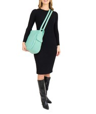 LESAC TRIO  Sac à dos en cuir martelé vert aqua clair - Sacs pour Femme - 6