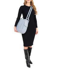 LESAC TRIO  Sac à dos en cuir martelé bleu poudre - Sacs pour Femme - 7