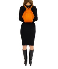 LESAC TRIO  Sac à dos en cuir martelé orange - Sacs pour Femme - 5