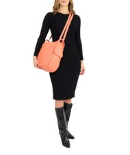 LESAC TRIO  Sac à dos en cuir martelé saumon - Sacs pour Femme - 7