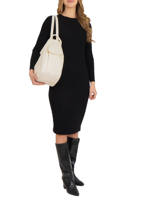 TRIO  Sac à dos en cuir martelé blanc - Sacs pour Femme