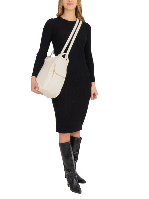 TRIO  Sac à dos en cuir martelé blanc - Sacs pour Femme