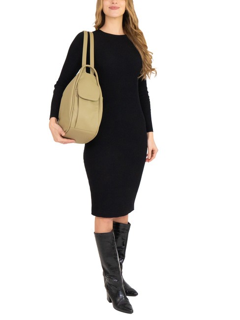 TRIO  Sac à dos en cuir martelé colombe - Sacs pour Femme